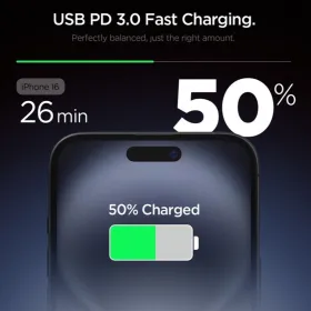 Spigen Essential EE201EU GaN - Wall Charger USB-C 20W (Black)
