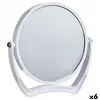 Magnifying Mirror White Crystal Plastic 19 x 18,7 x 2 cm (6 Units)