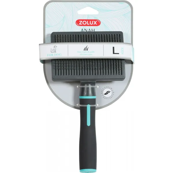 Dog Brush Zolux Anah Medium Extendable Multicolour Turquoise Black/Blue