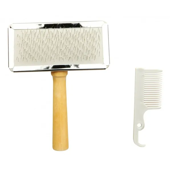 Dog Brush Trixie 2354 White Silver Wood