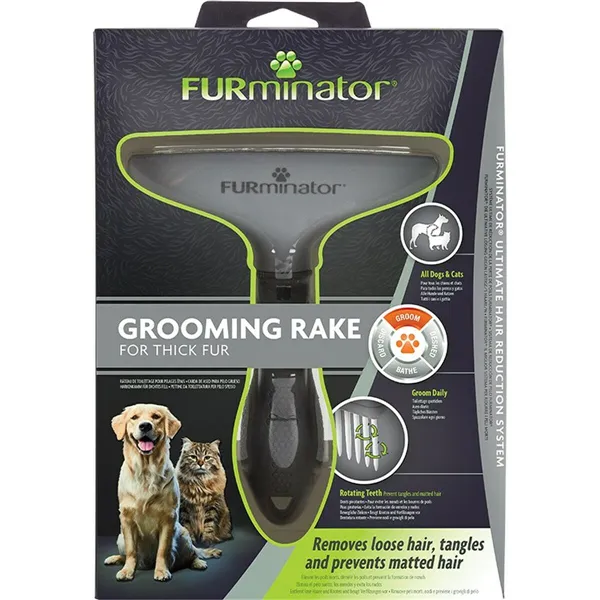 Dog Brush Furminator Thick hair Black Multicolour Transparent