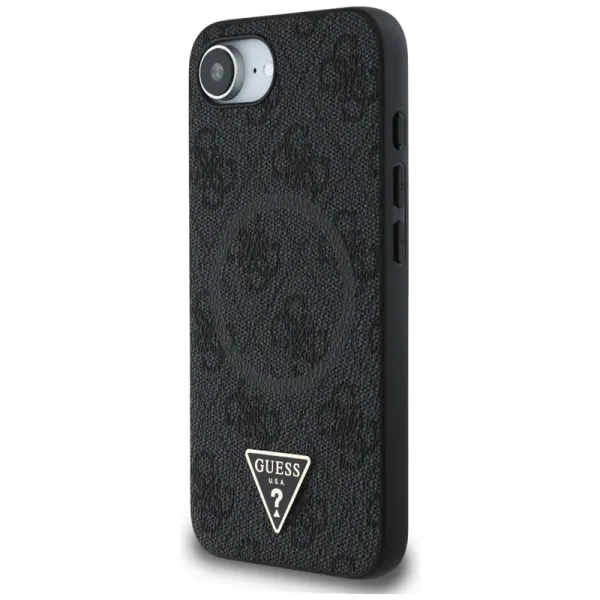 Guess 4G Ring Triangle Logo MagSafe - Case for iPhone 16e (black)