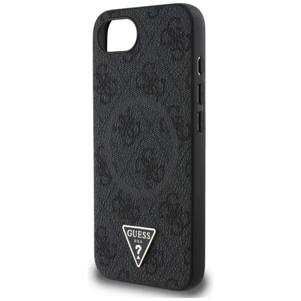 Guess 4G Ring Triangle Logo MagSafe - Case for iPhone 16e (black)