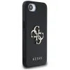 Guess Grained Big 4G Logo Small Classic Logo - Case for iPhone 16e (black)