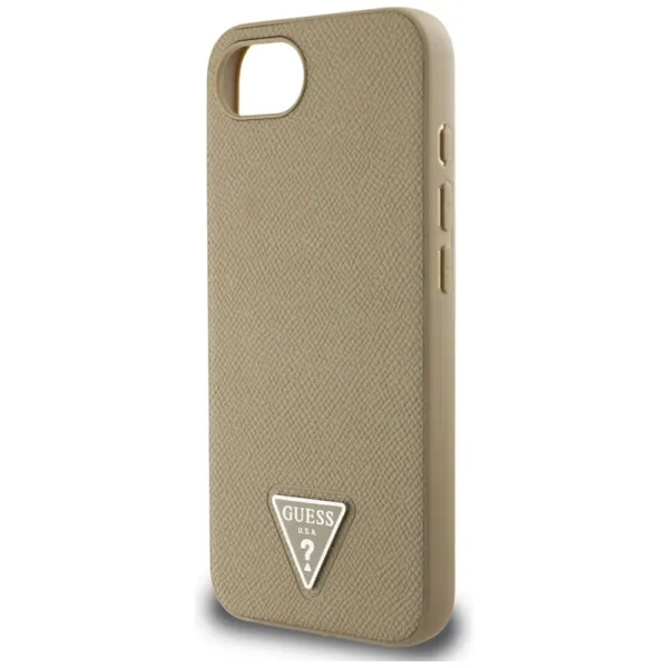 Guess Grained Triangle MagSafe - Case for iPhone 16e (brown)