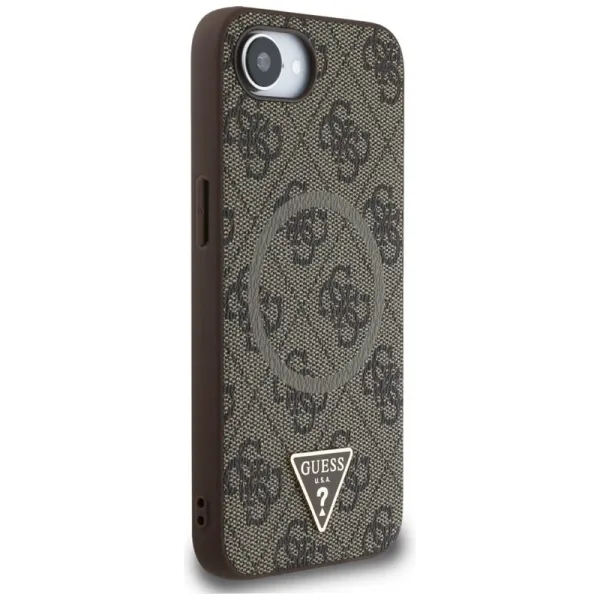 Guess 4G Ring Triangle Logo MagSafe - Case for iPhone 16e (brown)