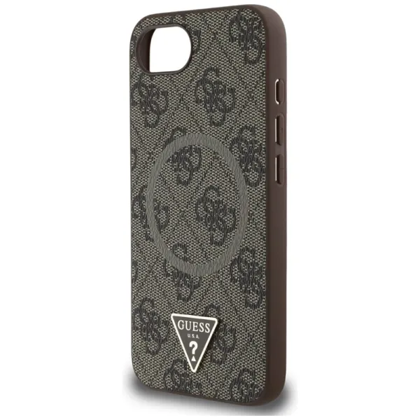 Guess 4G Ring Triangle Logo MagSafe - Case for iPhone 16e (brown)