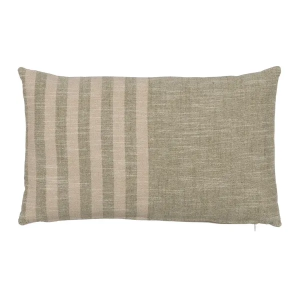 Cushion Cotton Linen Grey 50 x 30 cm