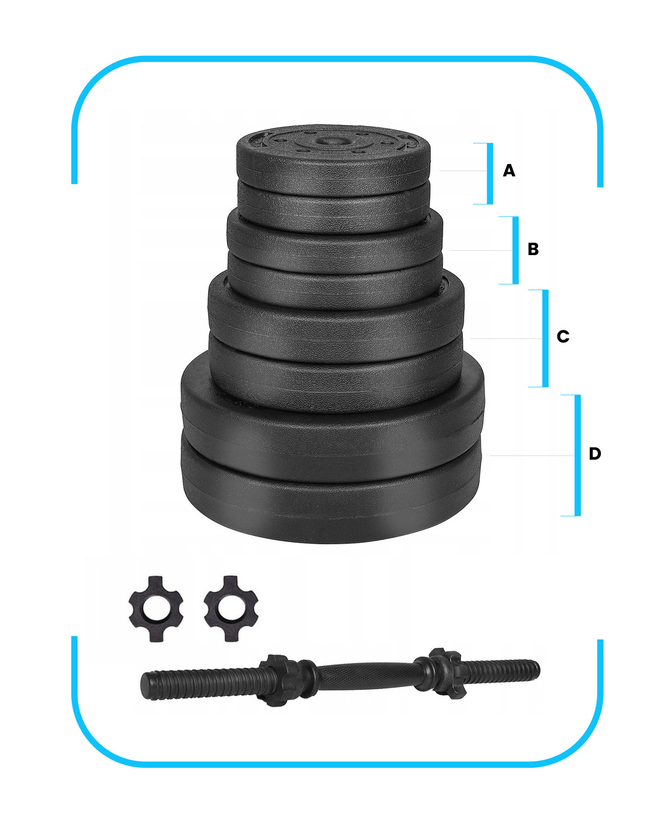 Hantel Springos FA1067 20kg | Osta veebist — Megaluks
