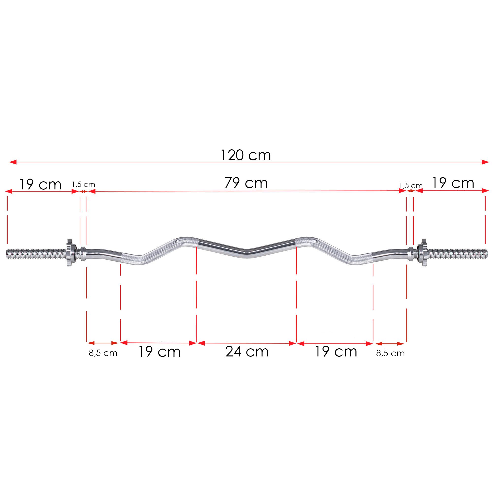 Fitness kaalukangi Springos FA1050 120 cm 25mm | Osta veebist — Megaluks