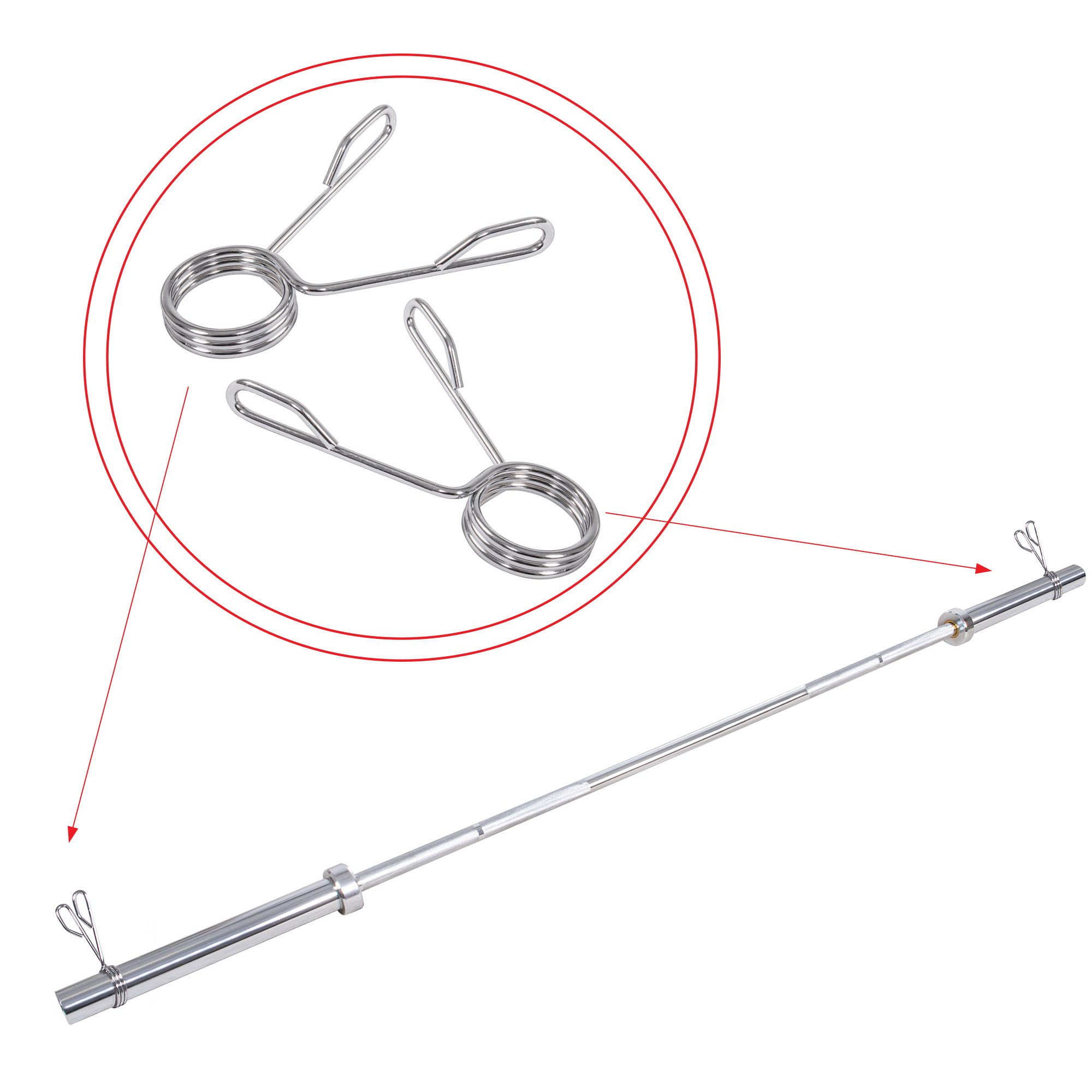 Olimpinis strypas Springos FA1052 220 cm 20 kg | Pirkti internetu — Megaluks