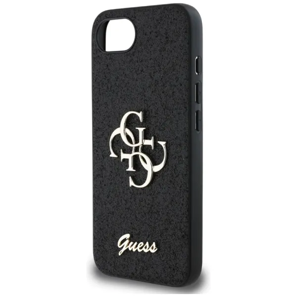 Guess Fixed Glitter Big 4G - Case for iPhone 16e (black)