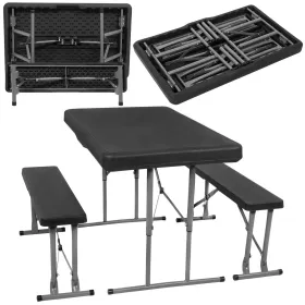 Folding table with 2 benches Springos GF0097 105 x 65 x | Buy online — Megaluks
