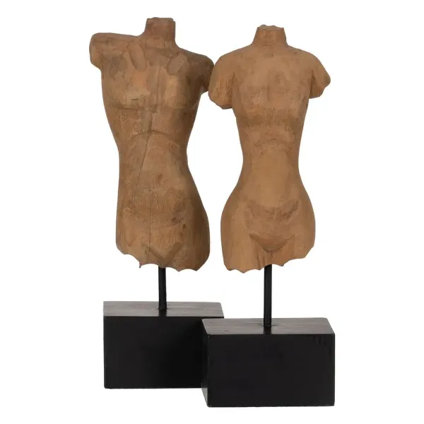 Sculpture Beige Mango wood 14,5 x 9 x 38,5 cm Bust