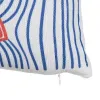 Cushion Polyester Blue White Red 50 x 30 cm