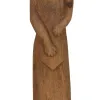 Decorative Figure Natural African Man 14,5 x 9 x 38,5 cm (2 Units)