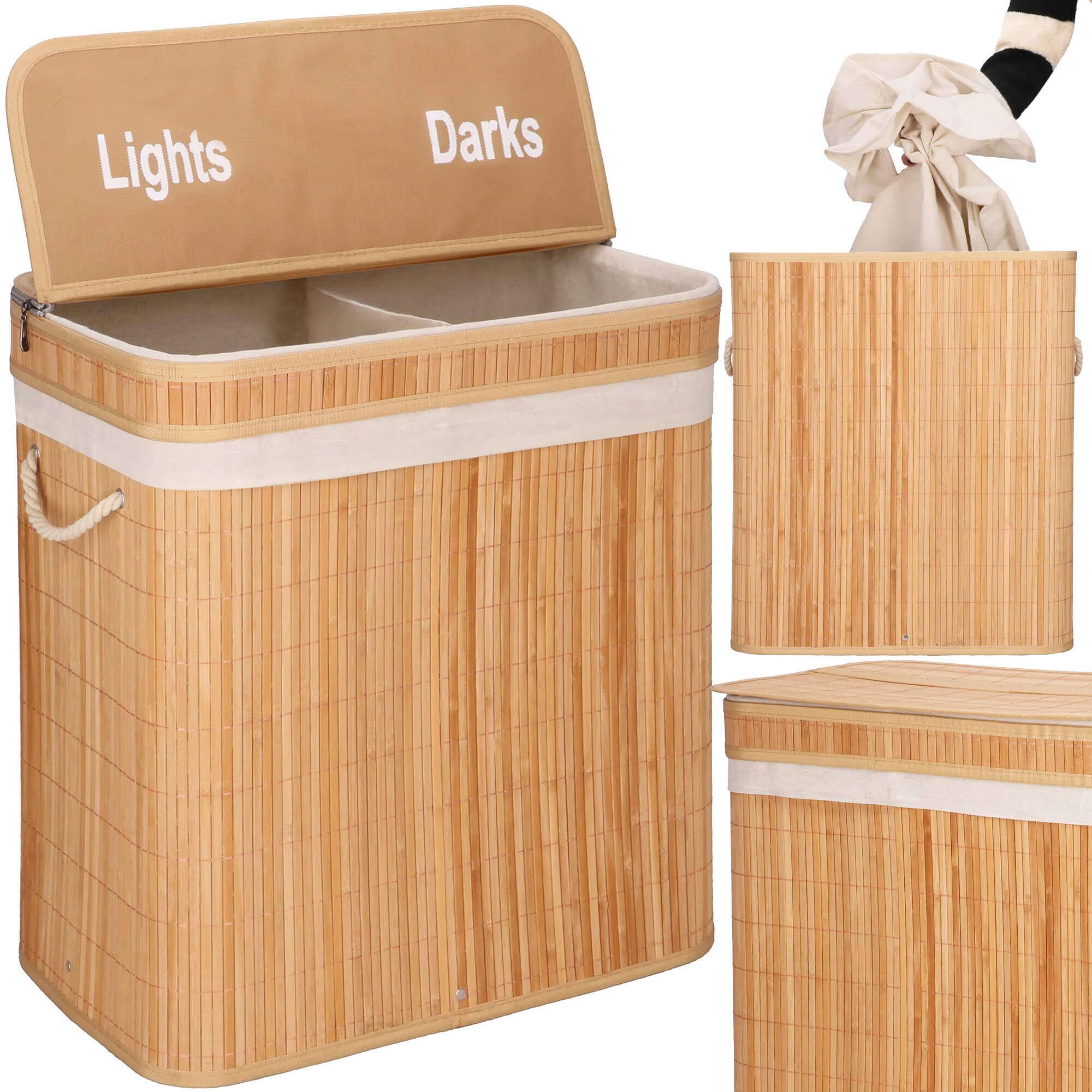 Bambu pyykkikori Springos HA0155 100l | Osta verkosta — Megaluks