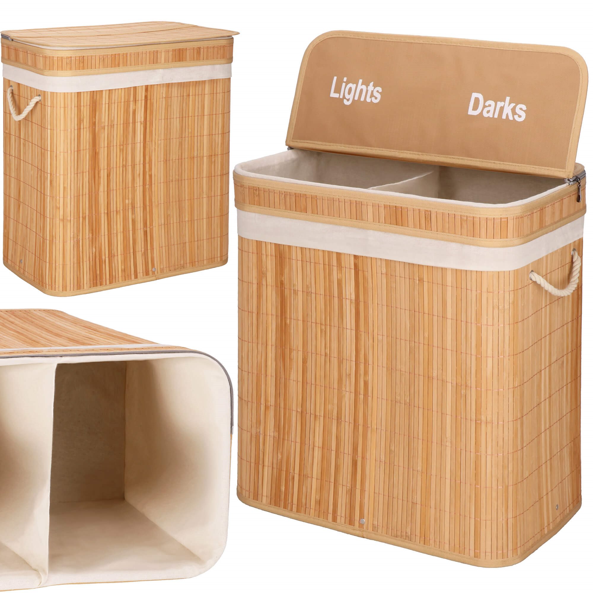 Bambu pyykkikori Springos HA0155 100l | Osta verkosta — Megaluks