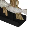 Decorative Figure White Brown Natural Fish 30 x 10 x 40 cm