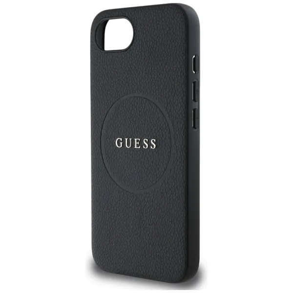 Guess Grained Ring MagSafe - Case for iPhone 16e (black)