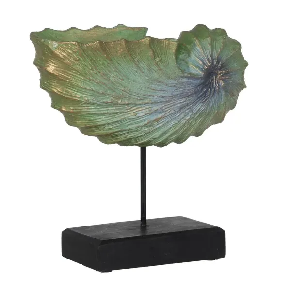 Decorative Figure Brown Green Snail 30 x 12 x 30 cm