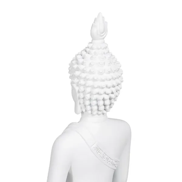 Decorative Figure White Buddha 19,2 x 12 x 32,5 cm