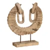 Decorative Figure Natural Horns 50 x 12 x 42 cm