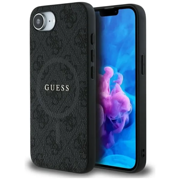 Guess 4G Ring Classic Logo MagSafe - Case for iPhone 16e (black)