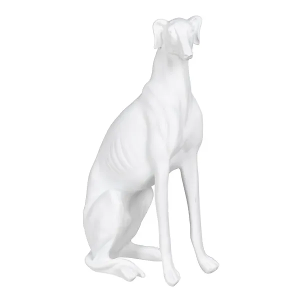 Decorative Figure White Dog 19 x 12 x 37,5 cm