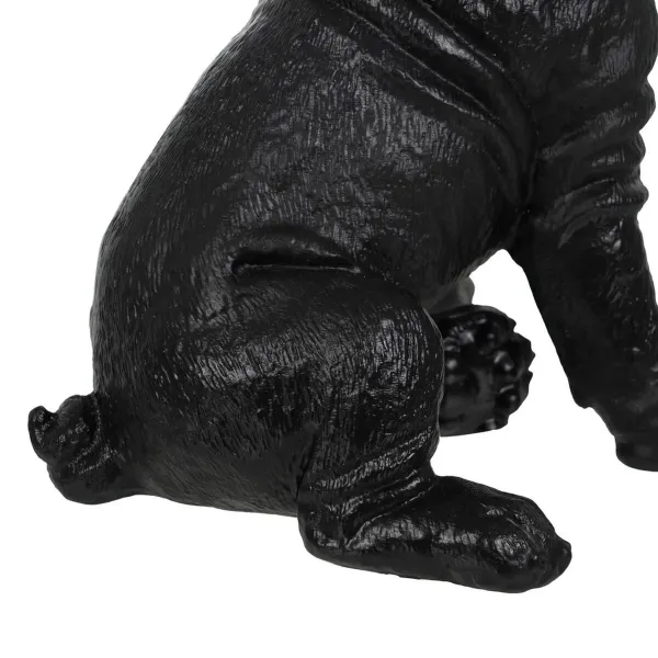 Decorative Figure Black Golden Dog 15,5 x 18,4 x 25,5 cm