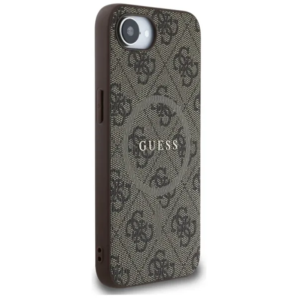 Guess 4G Ring Classic Logo MagSafe - Case for iPhone 16e (brown)