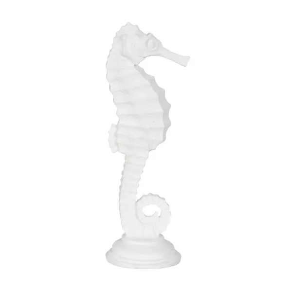 Decorative Figure White Sea Horse 11 x 9 x 31 cm