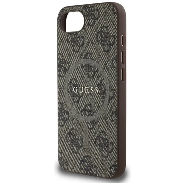 Guess 4G Ring Classic Logo MagSafe - Case for iPhone 16e (brown)