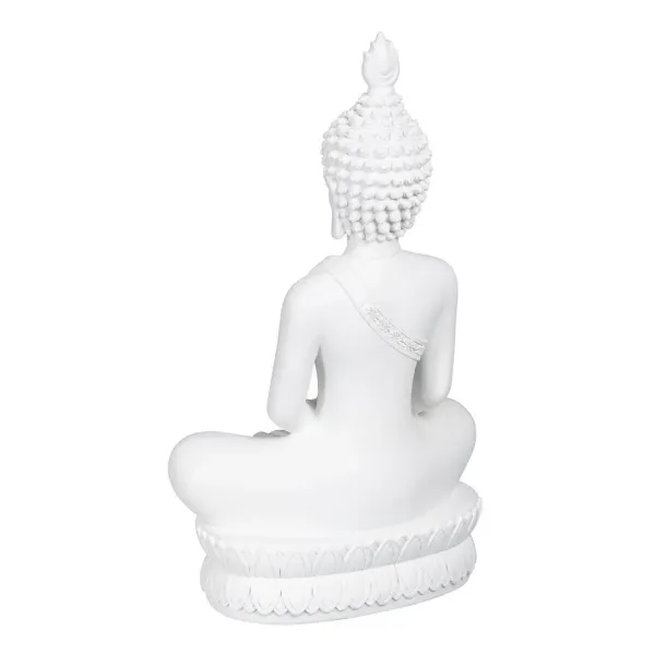 Decorative Figure White Buddha 24 x 14,2 x 41 cm