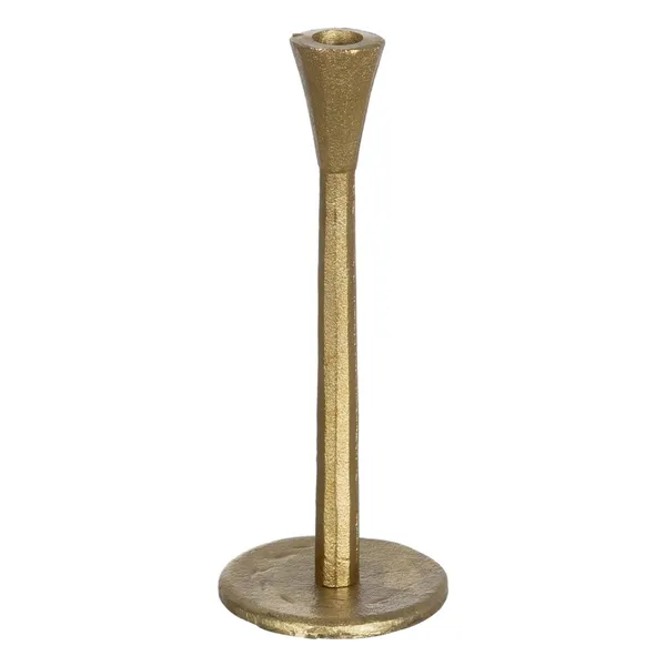 Candleholder Golden Aluminium 10 x 10 x 27 cm