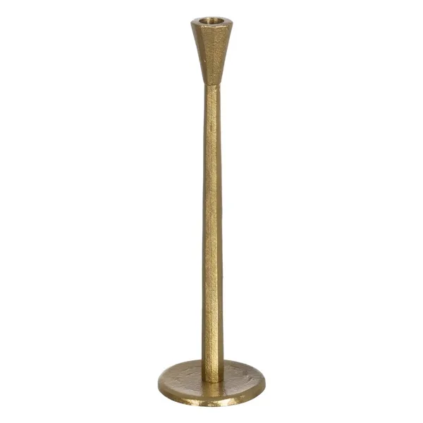 Candleholder Golden Aluminium 10 x 10 x 37 cm