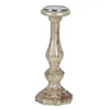 Candleholder White Crystal 15 x 15 x 38 cm