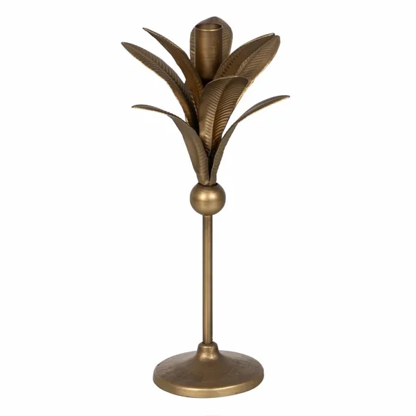 Candleholder Golden Iron 15 x 15 x 31 cm