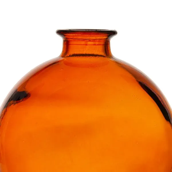 Vase Amber recycled glass 16 x 16 x 18 cm