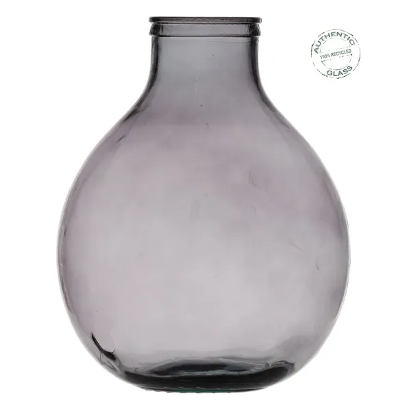 Vase Grey recycled glass 37 x 37 x 46 cm