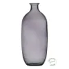 Vase Grey recycled glass 13 x 13 x 31 cm