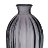 Vase Grey recycled glass 12 x 12 x 29 cm