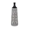 Vase White Black Polyresin 19 x 19 x 64 cm