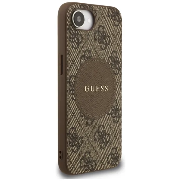 Guess 4G Circle Classic Logo MagSafe - Case for iPhone 16e (brown)