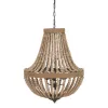 Ceiling Light Natural Metal oak wood 220-240 V 60 x 60 x 80 cm