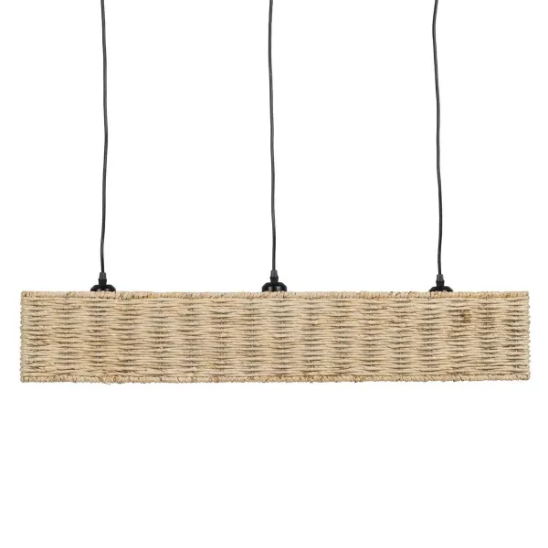 Ceiling Light Black Natural Iron 220-240 V 88 x 17,5 x 65 cm