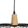 Ceiling Light Black Natural Wood Iron 220-240 V 35 x 35 cm