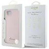 Guess Silicone Script Metal Logo MagSafe - Case for iPhone 16e (pink)