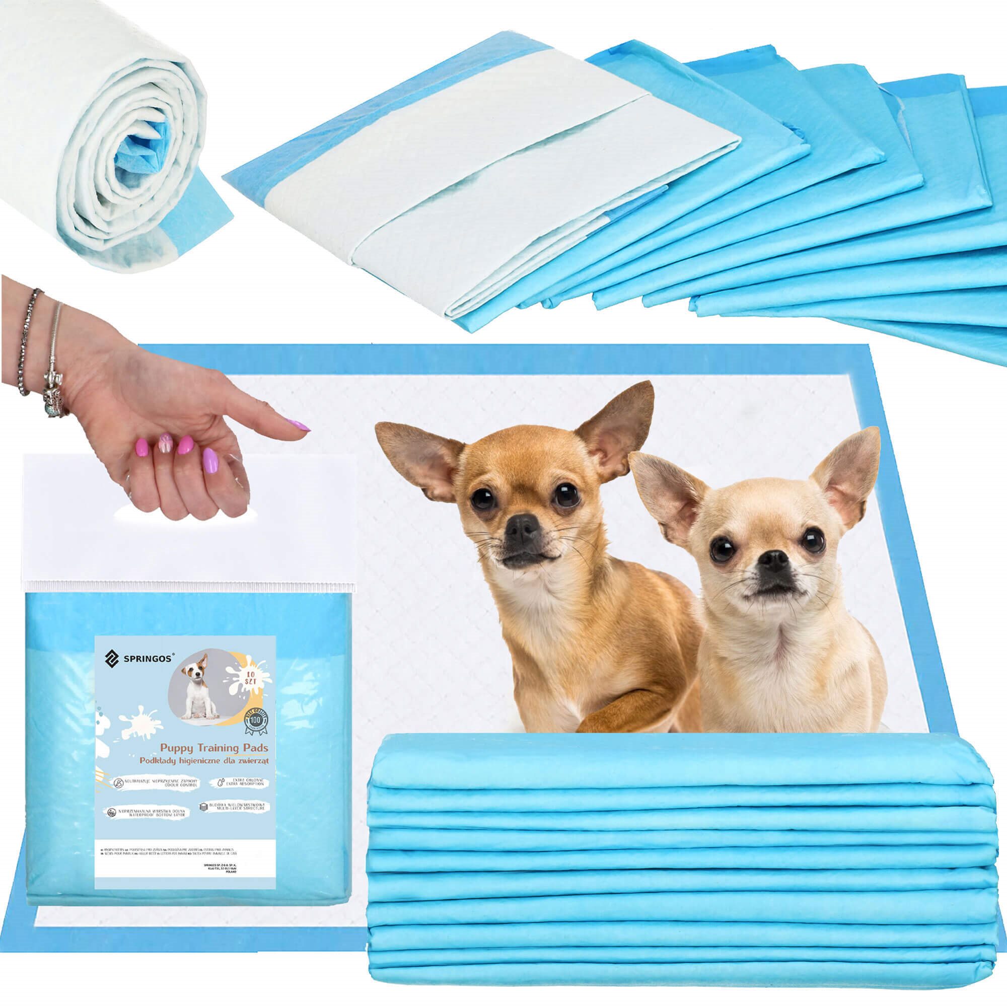 Sanitary pad Springos PA2017 60x60cm 50pcs