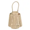 Lantern Candleholder Lantern Cream Metal Paper Crystal 21 x 21 x 25,5 cm